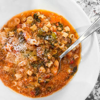 High Protein Pasta e Fagioli Soup