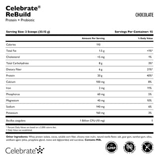 Celebrate® ReBuild Protein + Probiotic, Powder