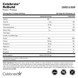 Celebrate® ReBuild Protein + Probiotic, Powder