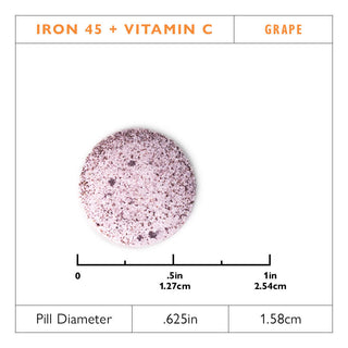 Iron 45 mg + Vitamin C, Chewable, Grape